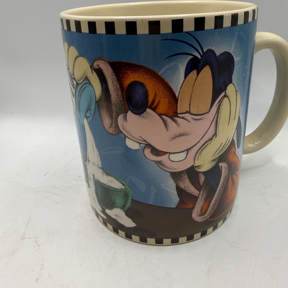 Disney Parks Goofy Coffee Mug Sweeter Than The First Cup Oversized Blue Ceramic